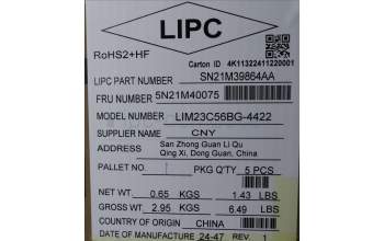 Lenovo 5N21M40075 NB_KYB 4C6TT50N-BK-CHY-BUL