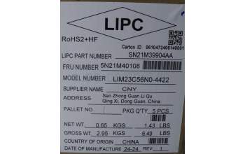 Lenovo 5N21M40108 NB_KYB 4C6TT50N-BK-CHY-NOR