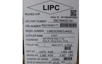 Lenovo 5N21M40171 NB_KYB 4C6TT50B-BK-CHY-SPA