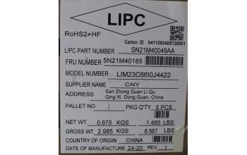 Lenovo 5N21M40185 NB_KYB 4C6TT50B-BK-CHY-ITA