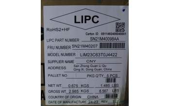 Lenovo 5N21M40207 NB_KYB 4C6TT50B-BK-CHY-THAI