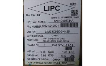 Lenovo 5N21Q49801 NB_KYB 5C6TT5SN-BK-CHY-GER