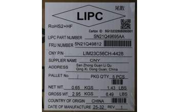 Lenovo 5N21Q49812 NB_KYB 5C6TT5SN-BK-CHY-SWS
