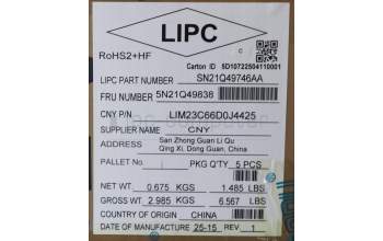 Lenovo 5N21Q49838 NB_KYB 5C6TT5SB-BK-CHY-GER