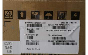 Lenovo 5P20U94988 PAD T-FLEX_360_30X10X1.5MM,Laird