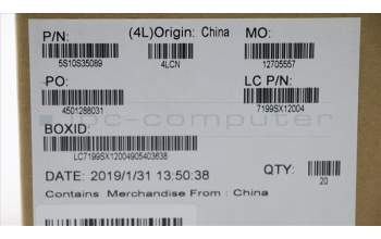 Lenovo 5S10S35089 SCREW SCREW L 81MV 2.5D 5L K 5.5D