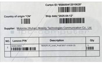 Lenovo 5S58C29894 TB352FU R_cover_Pro&*26371-01635 CS