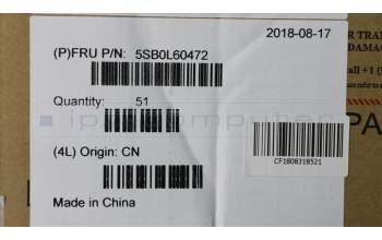 Lenovo 5SB0L60472 SPEAKERINT Speaker YF 80SG L+R 1W