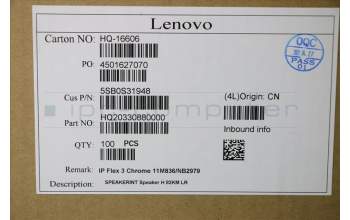 Lenovo 5SB0S31948 SPEAKERINT Speaker H 82KM LR