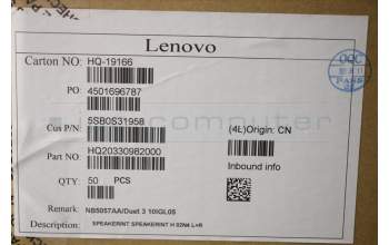Lenovo 5SB0S31958 SPEAKERINT SPEAKERINT H 82N4 L+R