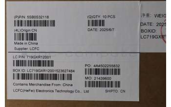 Lenovo 5SB0S32118 SPEAKERINT Speaker L+R+weeters L83EY