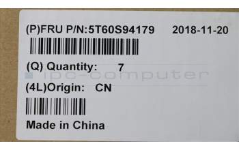 Lenovo 5T60S94179 TOUCHPAD Touchpad C 81J7 w/FFC Black