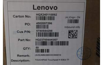 Lenovo 5T60S94298 TOUCHPAD Touchpad H 83E2 TT