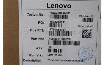 Lenovo 5T60S94351 TOUCHPAD Touchpad H 83JU SSH