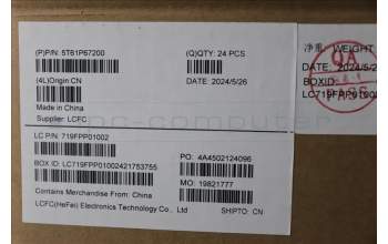 Lenovo 5T61P67200 TOUCHPAD CS22_3+2bCP,GLM,BK,NONFC,CHY,SY