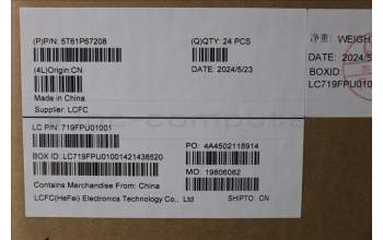 Lenovo 5T61P67208 TOUCHPAD CS22_3+2bCP,GLM,GR,NONFC,TRI,EL