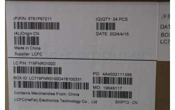 Lenovo 5T61P67211 TOUCHPAD CS22_3+2bCP,GLM,BK,NONFC,CHY,EL