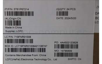 Lenovo 5T61P67214 TOUCHPAD CS22_3+2bCP,GLM,BK,NONFC,CHY,GD