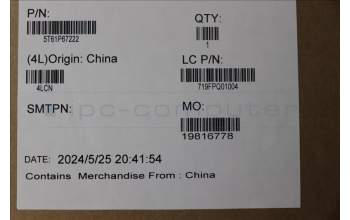 Lenovo 5T61P67222 TOUCHPAD CS21_3+2bCP,GLM,BK,NONFC,SRX,EL