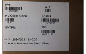 Lenovo 5T61P67225 TOUCHPAD CS21_3+2bCP,GLM,BK,NONFC,SRX,SY