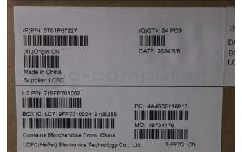 Lenovo 5T61P67227 TOUCHPAD CS21_3+2bCP,GLM,BK,NFC,SRX,EL