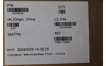 Lenovo 5T61P67230 TOUCHPAD CS21_3+2bCP,GLM,BK,NFC,TRI,SY