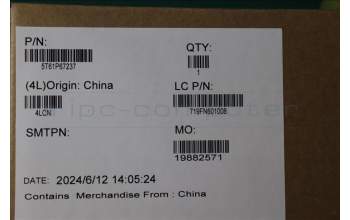 Lenovo 5T61P67237 TOUCHPAD CS21_3+2bCP,GLM,BK,NONFC,TRI,EL