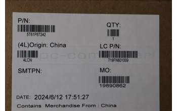Lenovo 5T61P67242 TOUCHPAD CS21_3+2bCP,GLM,BK,NFC,TRI,EL