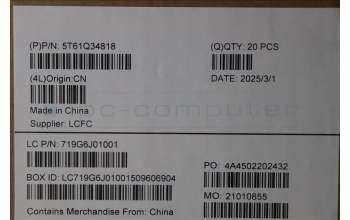 Lenovo 5T61Q34818 TOUCHPAD CS25 ALLOY_FP,JYT