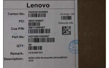 Lenovo 5W11H85467 WIRELESS Wireless,WLAN,Intel,BE201 2230