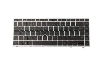 6037B0138504 original HP clavier DE (allemand) noir/argent avec rétro-éclairage et mouse stick (SureView)