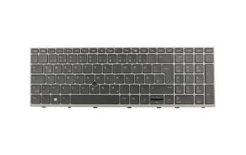 6037B0142104 original HP clavier DE (allemand) noir/gris avec rétro-éclairage et mouse stick
