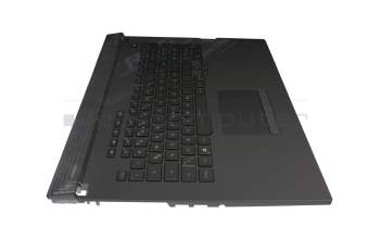 6037B0194112 original Asus clavier incl. topcase DE (allemand) noir/noir avec rétro-éclairage