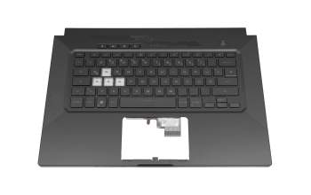 6037B0211413 original Asus clavier incl. topcase DE (allemand) noir/noir avec rétro-éclairage