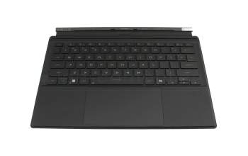 6037B0303201 original IEC clavier incl. topcase US (anglais) noir/noir avec rétro-éclairage