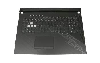 6051B1404101 original Asus clavier incl. topcase DE (allemand) noir/noir avec rétro-éclairage