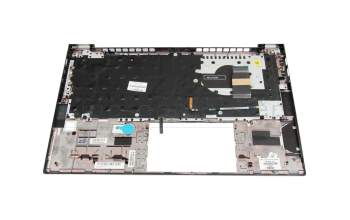 6070B1847702 original HP clavier incl. topcase DE (allemand) noir/argent avec rétro-éclairage et mouse stick