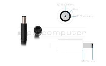 613154-001 original HP chargeur 120 watts mince