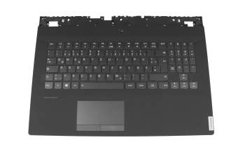 631020251386A original Lenovo clavier incl. topcase DE (allemand) noir/noir avec rétro-éclairage