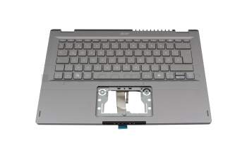 6B.KT4N8.020 original Acer clavier incl. topcase DE (allemand) argent/argent avec rétro-éclairage