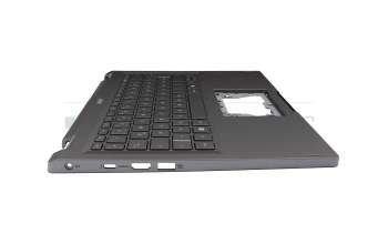 6B.KT4N8.020 original Acer clavier incl. topcase DE (allemand) argent/argent avec rétro-éclairage