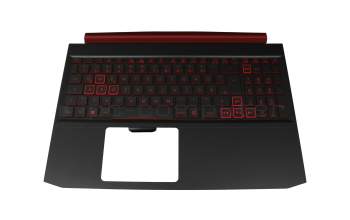 6B.Q5AN2.012 original Acer clavier incl. topcase DE (allemand) noir/noir/rouge avec rétro-éclairage