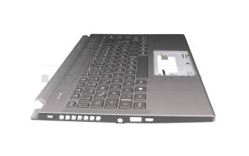 6B.QBJN2.014 original Acer clavier incl. topcase DE (allemand) gris/gris avec rétro-éclairage