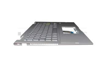 6BA6TN2014 original Aavid clavier incl. topcase DE (allemand) argent/argent avec rétro-éclairage