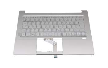 6BHSEN2046 original Acer clavier incl. topcase DE (allemand) argent/argent avec rétro-éclairage
