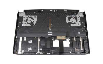 6BQAUN2014 original Acer clavier incl. topcase DE (allemand) moir/blanc/noir avec rétro-éclairage (câble de raccordement 16mm)