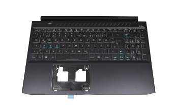 6BQAUN2014 original Acer clavier incl. topcase DE (allemand) noir/noir avec rétro-éclairage (câble de raccordement 16mm)