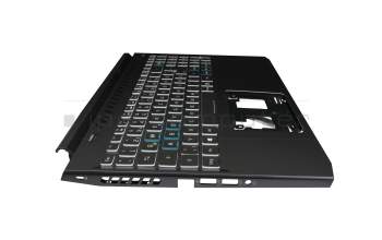 6BQAUN2014 original Acer clavier incl. topcase DE (allemand) noir/noir avec rétro-éclairage (câble de raccordement 16mm)