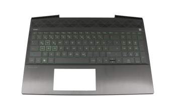 71NG9132111 original HP clavier incl. topcase DE (allemand) noir/vert/noir avec rétro-éclairage