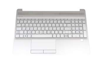 71NHH132202 original HP clavier incl. topcase DE (allemand) argent/argent